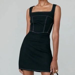 Reformation Davies Bustier Denim Mini Dress - black size 4
